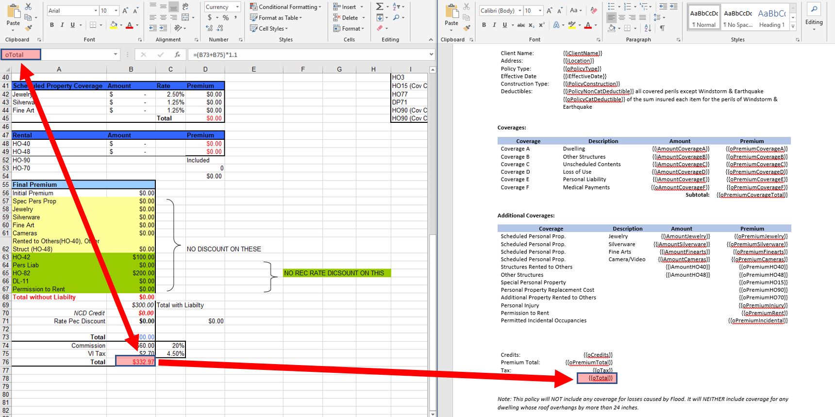 Designer Print Process-Excel-Word