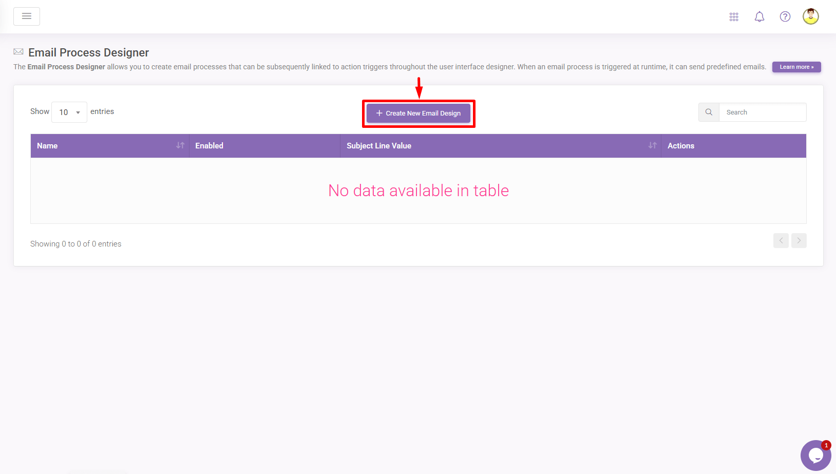 App Creation Basics Email Add New