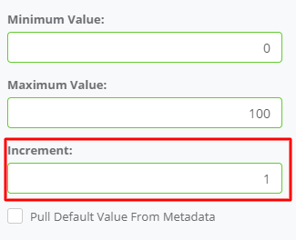 Increment Min Max interface screenshot 12 in Slider