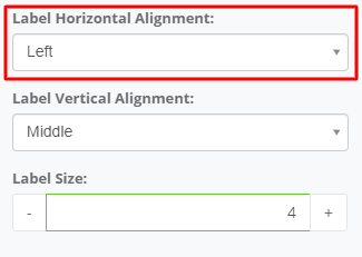 Label Horizontal Alignment interface screenshot 24 in Slider