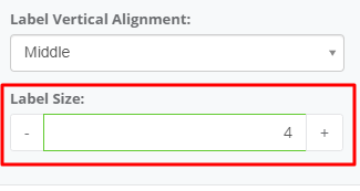 Label Size interface screenshot 26 in Slider