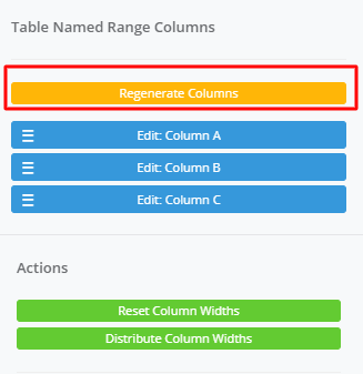 Regenerating Columns interface screenshot 14 in Output Grid