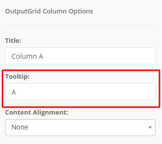 Tooltip interface screenshot 19 in Output Grid