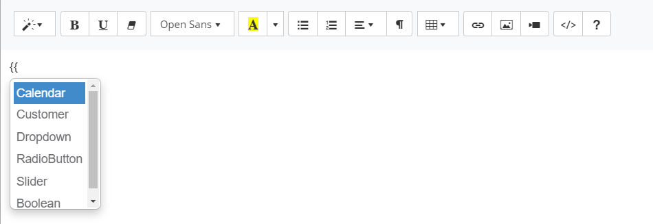 Dynamic Content Injection interface screenshot 20 in Textbox