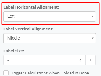 Label Horizontal Alignment interface screenshot 5 in File Upload