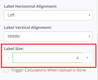 Label Size interface screenshot 7 in File Upload