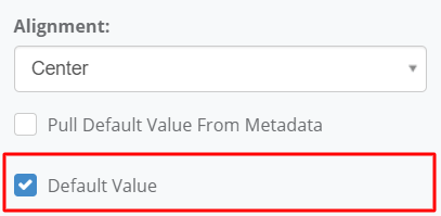 Default Value interface screenshot 8 in Checkbox