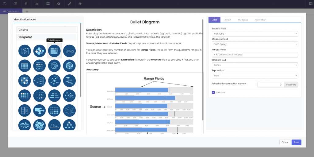 Diagrams interface