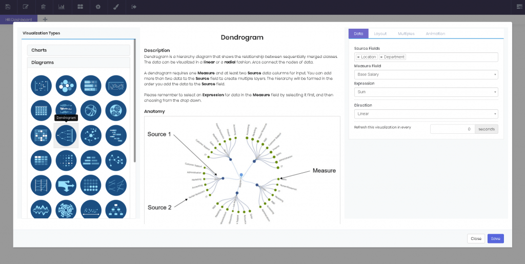 Diagrams interface