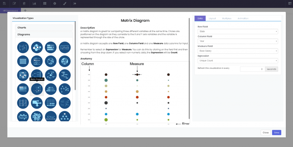 Diagrams interface