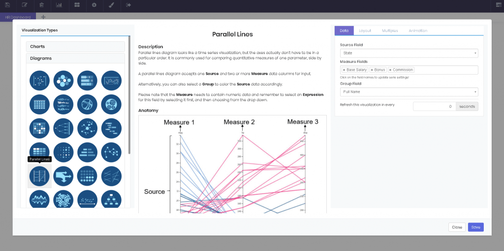 Diagrams interface