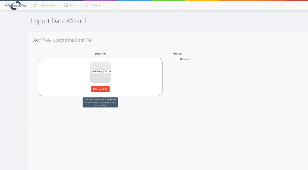 Data Import interface