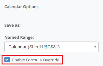 calendar enableformulaoverride: Enable Formula Override interface screenshot 2 in Calendar