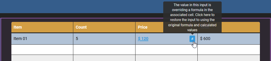 overridegrid: Enable Formula Override interface screenshot 3 in Input Grids