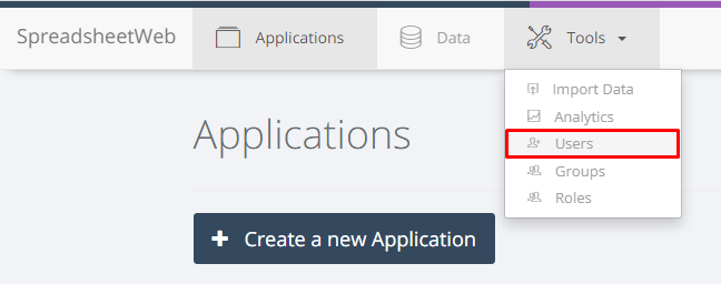 Users interface