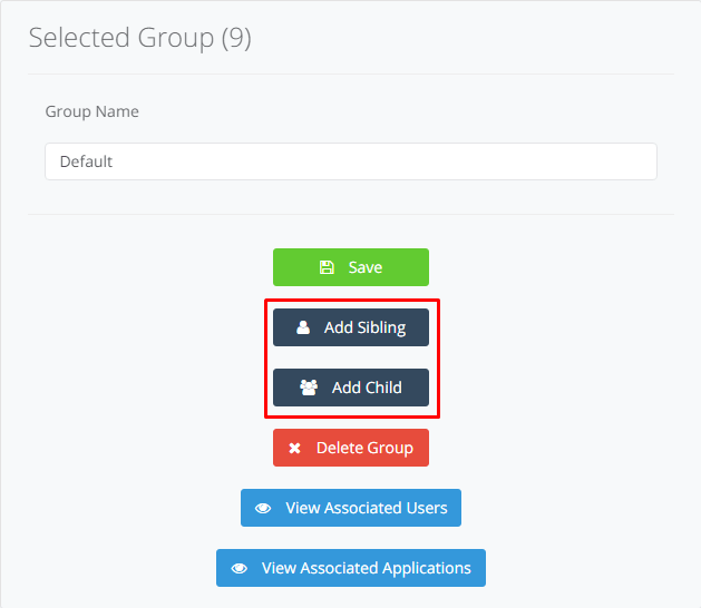 Groups interface