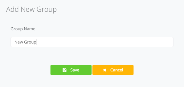 Groups interface