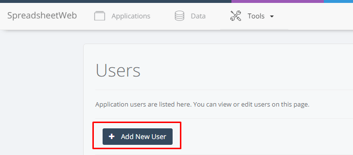 Users interface