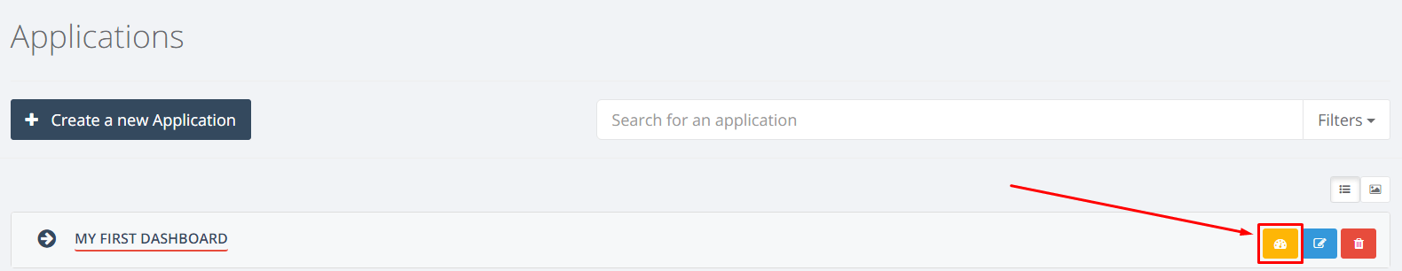 Create a Dashboard interface