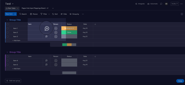 4. Integrate Monday and SpreadsheetWeb interface screenshot 12 in monday.com