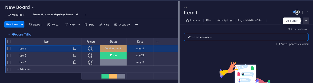 4. Integrate Monday and SpreadsheetWeb interface screenshot 13 in monday.com
