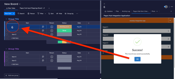 4. Integrate Monday and SpreadsheetWeb interface screenshot 16 in monday.com