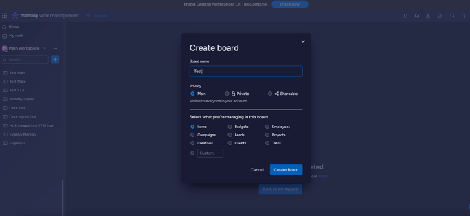 2. Create your monday.com application interface screenshot 8 in monday.com