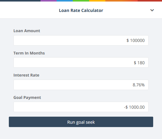 goalseek 4: Example interface screenshot 7 in Goal Seek Event