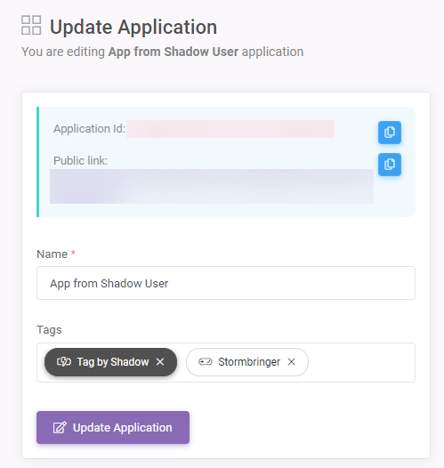 Tags interface screenshot 6