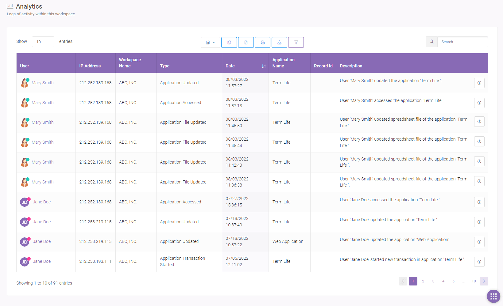 Analytics 03 min: Analytics interface screenshot 3