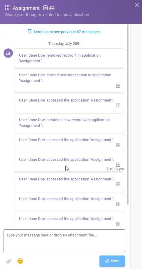 Application Data Chat 07 min: Data Chat interface screenshot 2