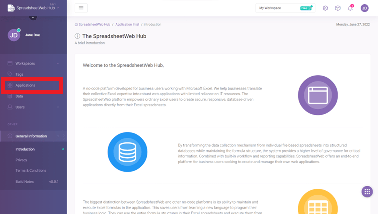 Application Management 01 min: Application Management interface screenshot 1