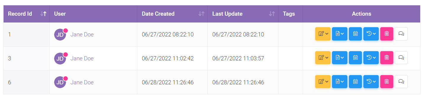 Assigning Tags to Records 02 min: Assigning Tags to Records interface screenshot 2