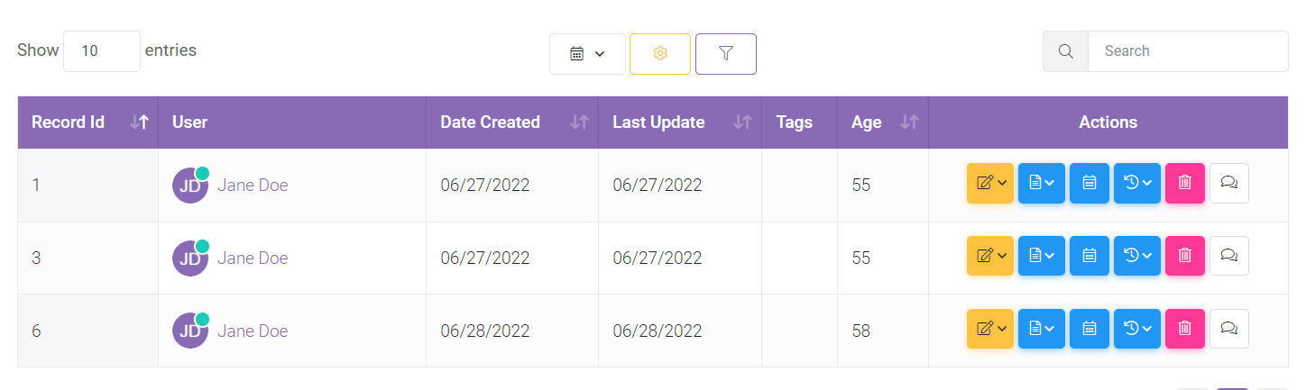 Data Page 03 min: Data Page interface screenshot 3