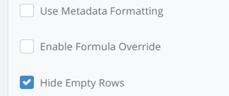 Hide Empty Rows o 2: Hide Empty Rows – Output Grids interface screenshot 31 in Output Grid