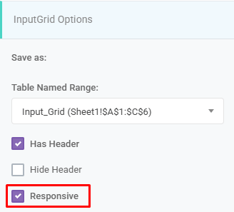 Input Grid Responsive: Responsive interface screenshot 7 in Input Grids