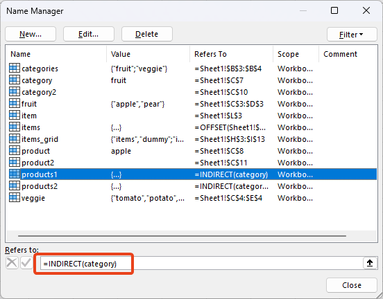 Named Range List: Pull List from Metadata interface screenshot 41 in Input Grids