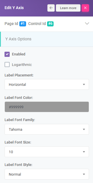 User Interface Chart Y Axis Options: Edit Buttons interface screenshot 16 in Charts