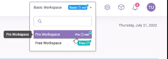 Workspaces 07 min: Switching Between Workspaces interface screenshot 8 in Workspaces