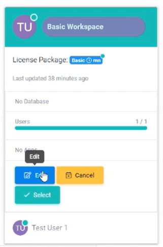 Workspaces 11 min: Adding Extra Users in a Workspace interface screenshot 1 in User Management in Workspaces