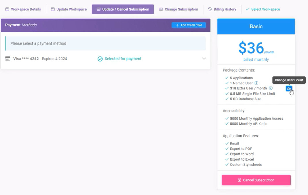 Workspaces 13 min: Adding Extra Users in a Workspace interface screenshot 3 in User Management in Workspaces