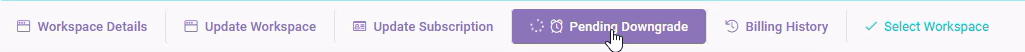 Workspaces 33 min: Undo A Pending Downgrade interface screenshot 11 in Subscriptions