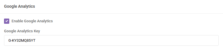 enable google analytics: Enable Google Analytics interface screenshot 22 in Application