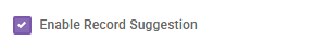 record suggestion: Enable Record Suggestion interface screenshot 19 in Application