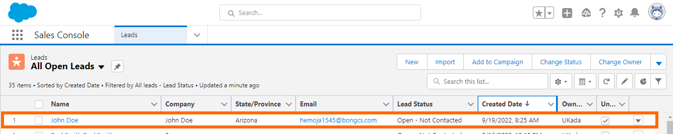 New Record Salesforce Update Record 11: Connecting an Online Calculator to Salesforce interface screenshot 10