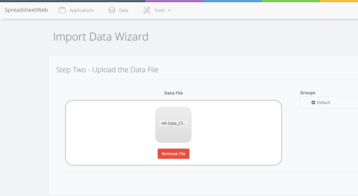 Data import interface