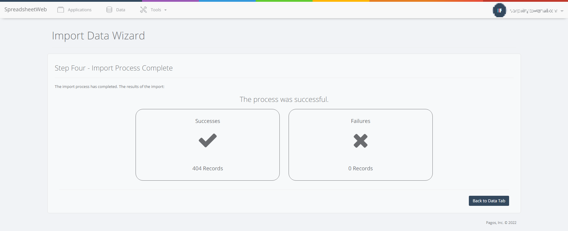 Data import interface