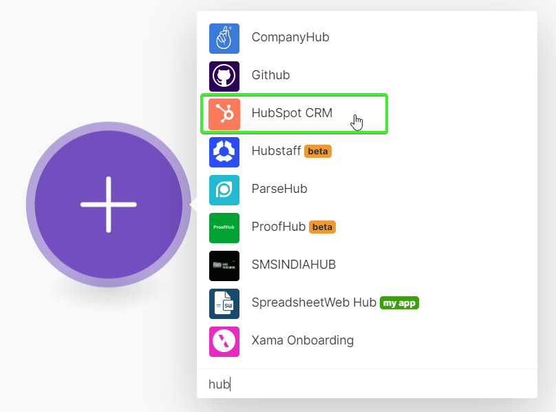 01 Trigger Hub Spot: Connecting Quoting Applications to HubSpot interface screenshot 2