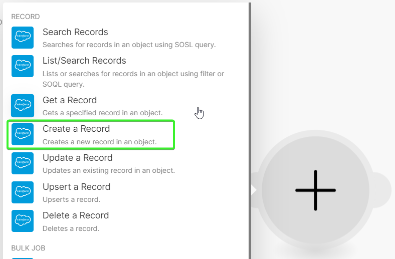05 Action Sales Force Create a Record: Connecting an Online Calculator to Salesforce interface screenshot 6