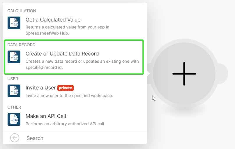 06 Action Spreadsheet Web Hub Create or Update Data Record: Connecting Quoting Applications to HubSpot interface screenshot 7